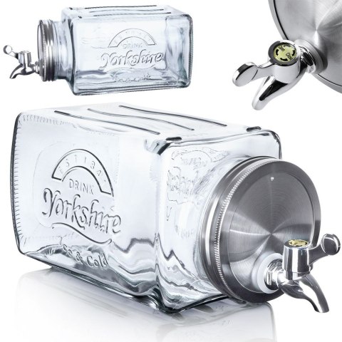 SŁÓJ SŁOIK DO NAPOJÓW Z KRANIKIEM SZKLANY 3L EXCELLENT HOUSEWARE 139323