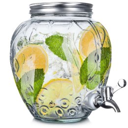 SŁÓJ SŁOIK DO NAPOJÓW Z KRANIKIEM SZKLANY 4,5L EXCELLENT HOUSEWARE 139324