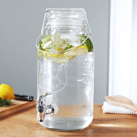 SŁÓJ SŁOIK DO NAPOJÓW Z KRANIKIEM SZKLANY 4L VILDE 125900