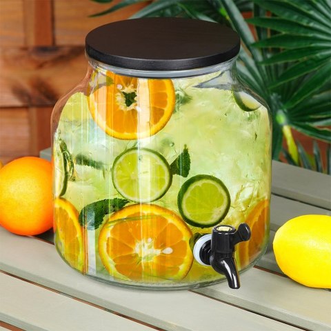 SŁÓJ SŁOIK DO NAPOJÓW Z KRANIKIEM SZKLANY 5,2L EXCELLENT HOUSEWARE 139653