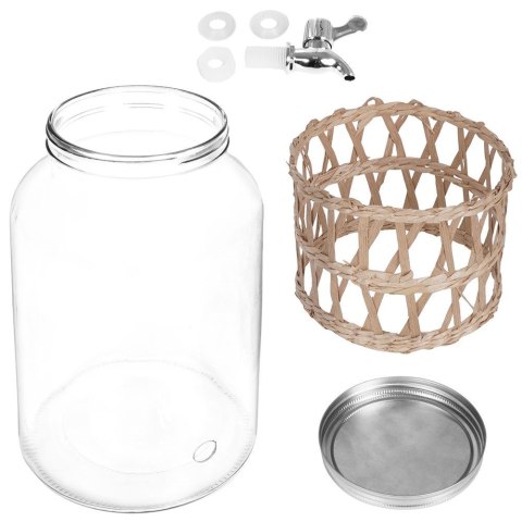 SŁÓJ SŁOIK DO NAPOJÓW Z KRANIKIEM SZKLANY 5,5L EXCELLENT HOUSEWARE 139141