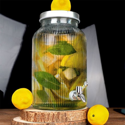 SŁÓJ SŁOIK DO NAPOJÓW Z KRANIKIEM SZKLANY 5,6L VILDE 139200