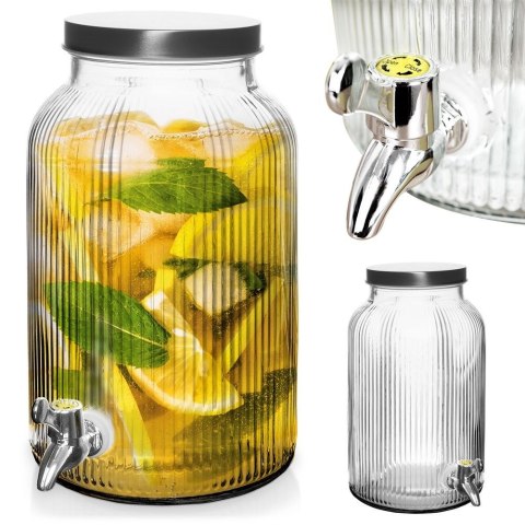 SŁÓJ SŁOIK DO NAPOJÓW Z KRANIKIEM SZKLANY 5,6L VILDE 139200