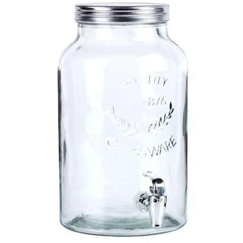 SŁÓJ SŁOIK DO NAPOJÓW Z KRANIKIEM SZKLANY 6,2L VILDE 139606