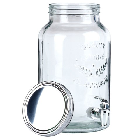 SŁÓJ SŁOIK DO NAPOJÓW Z KRANIKIEM SZKLANY 6,2L VILDE 139606