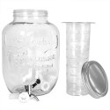 SŁÓJ SŁOIK DO NAPOJÓW Z KRANIKIEM SZKLANY Z WKŁADEM NA OWOCE 4L VILDE 139160