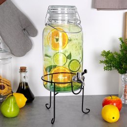 SŁÓJ SŁOIK DO NAPOJÓW Z KRANIKIEM ZE STOJAKIEM 4L VILDE 139438