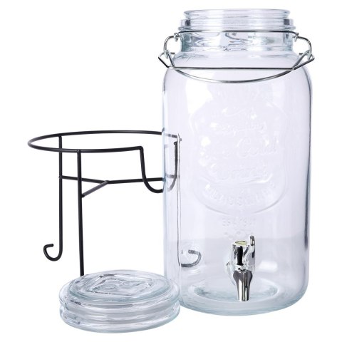 SŁÓJ SŁOIK DO NAPOJÓW Z KRANIKIEM ZE STOJAKIEM 4L VILDE 139438