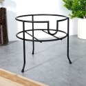 STOJAK POD SŁÓJ SŁOIK Z KRANIKIEM METALOWY CZARNY 20 CM VILDE 229071