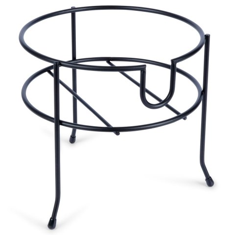 STOJAK POD SŁÓJ SŁOIK Z KRANIKIEM METALOWY CZARNY 20 CM VILDE 229071