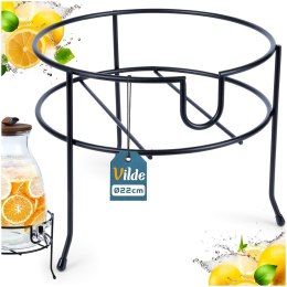 STOJAK POD SŁÓJ SŁOIK Z KRANIKIEM METALOWY CZARNY 23 CM VILDE 229072
