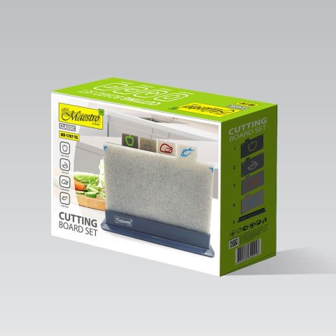 ZESTAW DESEK DO KROJENIA NA STOJAKU PODSTAWCE DESKA KUCHENNA MAESTRO MR-1787TG