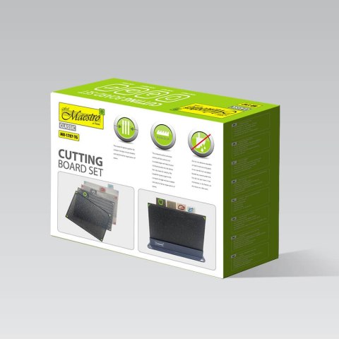 ZESTAW DESEK DO KROJENIA NA STOJAKU PODSTAWCE DESKA KUCHENNA MAESTRO MR-1787TG