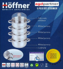 GARNKI DO GOTOWANIA NA PARZE 18L 5 ELE 24CM HOFFNER HF-9245 GARNKI DO GOTOWANIA NA PARZE 18L 5 ELE 24CM HOFFNER HF-9245