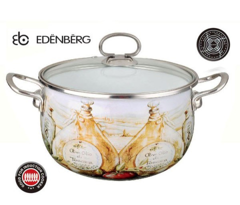 GARNKI EMALIOWANE EDENBERG OLIO 8 ELE EB-1836-OL GARNKI EMALIOWANE EDENBERG OLIO 8 ELE EB-1836-OL