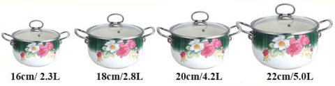 GARNKI EMALIOWANE EDENBERG ROSE 8 ELE EB-1835-C GARNKI EMALIOWANE EDENBERG ROSE 8 ELE EB-1835-C