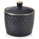 CUKIERNICZKA CERAMICZNA CZARNA CUKIERNICA POJEMNIK NA CUKIER TEA TIME 320 ML ORION 155404