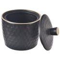 CUKIERNICZKA CERAMICZNA CZARNA CUKIERNICA POJEMNIK NA CUKIER TEA TIME 320 ML ORION 155404
