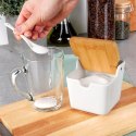 CUKIERNICZKA CERAMICZNA Z ŁYŻECZKĄ BIAŁA CUKIERNICA POJEMNIK NA CUKIER 250ML VILDE 139676
