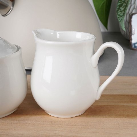 CUKIERNICZKA I MLECZNIK CUKIERNICA PORCELANOWA BIAŁA 2X150 ML ZESTAW 3 ELE ORION 153521