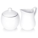 CUKIERNICZKA I MLECZNIK PORCELANOWE BIAŁE 130 ML / 170 ML 2 ELE. ALPINA 139019
