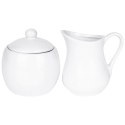 CUKIERNICZKA I MLECZNIK PORCELANOWE BIAŁE 130 ML / 170 ML 2 ELE. ALPINA 139019