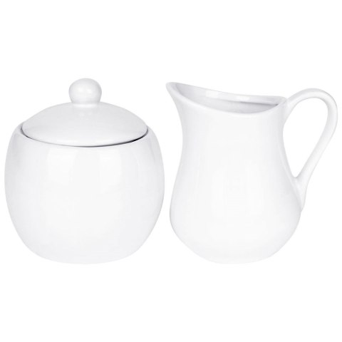 CUKIERNICZKA I MLECZNIK PORCELANOWE BIAŁE 130 ML / 170 ML 2 ELE. ALPINA 139019