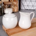 CUKIERNICZKA I MLECZNIK PORCELANOWE BIAŁE 130 ML / 170 ML 2 ELE. ALPINA 139019