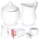 CUKIERNICZKA I MLECZNIK PORCELANOWE BIAŁE 130 ML / 170 ML 2 ELE. ALPINA 139019