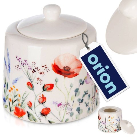 CUKIERNICZKA PORCELANOWA CUKIERNICA POJEMNIK NA CUKIER BIAŁA MAKI 320 ML ORION 155405