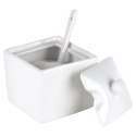 CUKIERNICZKA Z ŁYŻECZKĄ PORCELANOWA BIAŁA 200 ML HIT 153509