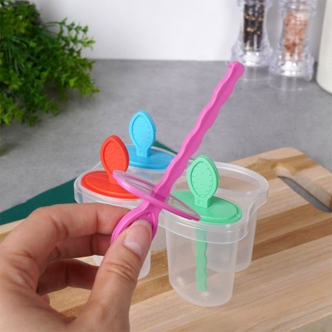 FOREMKI NA LODY FORMA DO LODÓW NA PATYKU 4 SZTUKI SORBET EXCELLENT HOUSEWARE 122223