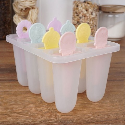 FOREMKI NA LODY FORMA DO LODÓW NA PATYKU 8 SZTUK SORBET FRESH&COLD 259257