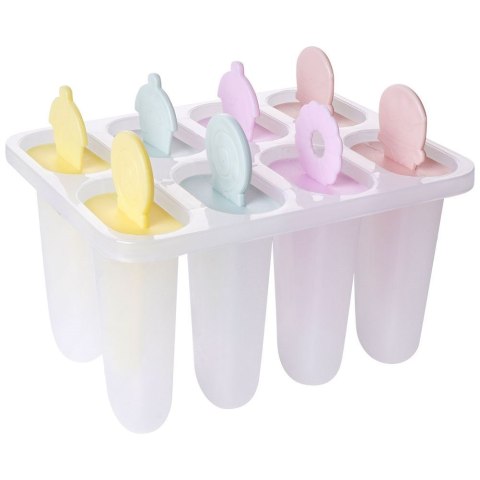 FOREMKI NA LODY FORMA DO LODÓW NA PATYKU 8 SZTUK SORBET FRESH&COLD 259257