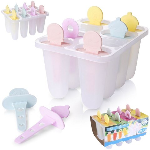FOREMKI NA LODY FORMA DO LODÓW NA PATYKU 8 SZTUK SORBET FRESH&COLD 259257