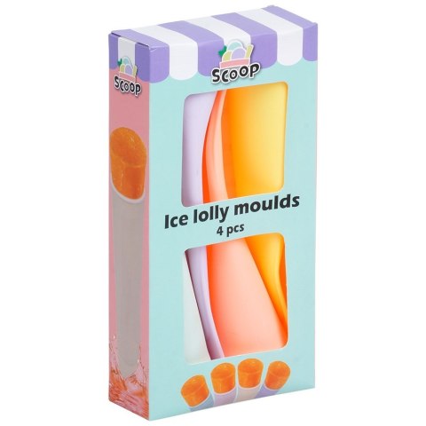 FORMA DO ROBIENIA LODÓW WODNYCH SILIKONOWA FOREMKI NA LODY 100ML 4 SZTUKI HIT 259665