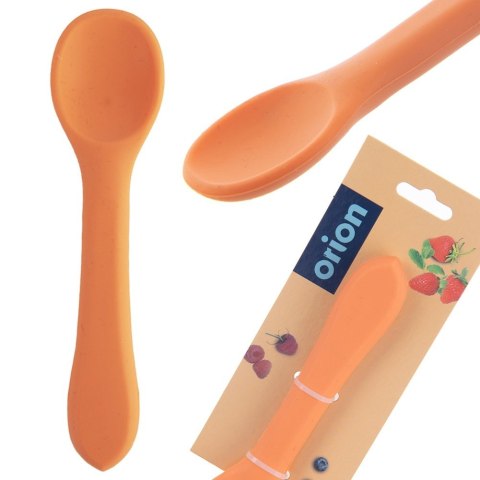 ŁYŻECZKA DZIECIĘCA SILIKONOWA DLA DZIECI DZIECKA 14CM POMARAŃCZOWA ORION 154207