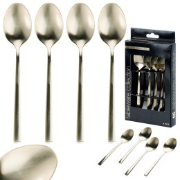 ŁYŻECZKI DO HERBATY KOMPLET ŁYŻECZEK ZESTAW 4 ELE SZTUĆCE ZŁOTE EXCELLENT HOUSEWARE 139744