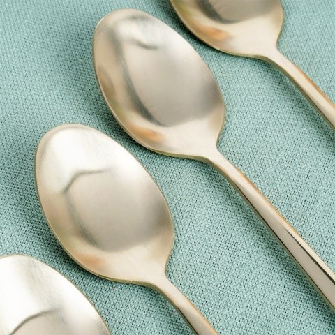 ŁYŻECZKI DO HERBATY KOMPLET ŁYŻECZEK ZESTAW 4 ELE SZTUĆCE ZŁOTE EXCELLENT HOUSEWARE 139744