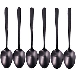 ŁYŻECZKI DO HERBATY KOMPLET ŁYŻECZEK ZESTAW 6 SZT SZTUĆCE CZARNE POŁYSK EXCELLENT HOUSEWARE 139006