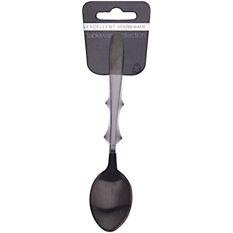 ŁYŻECZKI DO HERBATY KOMPLET ŁYŻECZEK ZESTAW 6 SZT SZTUĆCE CZARNE POŁYSK EXCELLENT HOUSEWARE 139006