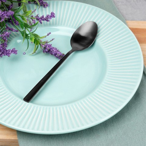 ŁYŻECZKI DO HERBATY KOMPLET ŁYŻECZEK ZESTAW SZTUĆCE CZARNE SATYNOWE 4-ELE EXCELLENT HOUSEWARE 139770