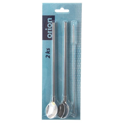 ŁYŻECZKI KOKTAJLOWE DŁUGIE ZE SŁOMKĄ DO DRINKÓW SZTUĆCE 3-ELE ORION 144602