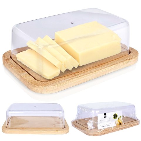 MASELNICZKA BAMBUSOWA MASELNICA POJEMNIK NA MASŁO EXCELLENT HOUSEWARE 150462