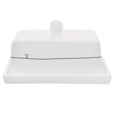 MASELNICZKA CERAMICZNA BIAŁA MASELNICA POJEMNIK NA MASŁO SERCE ORION 128901