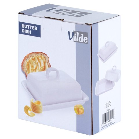 MASELNICZKA CERAMICZNA MASELNICA POJEMNIK NA MASŁO BIAŁA VILDE 139680