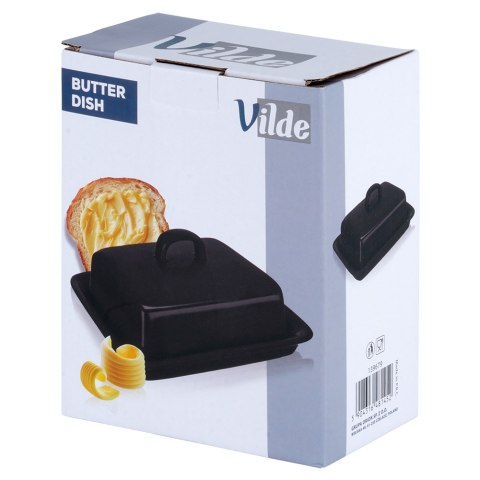 MASELNICZKA CERAMICZNA MASELNICA POJEMNIK NA MASŁO CZARNA VILDE 139679