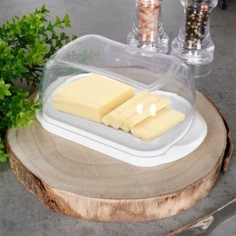 MASELNICZKA PLASTIKOWA PRZEZROCZYSTA MASELNICA POJEMNIK NA MASŁO EXCELLENT HOUSEWARE 139306