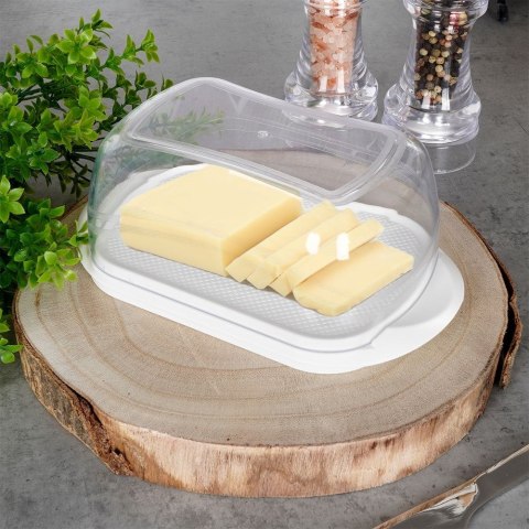 MASELNICZKA PLASTIKOWA PRZEZROCZYSTA MASELNICA POJEMNIK NA MASŁO EXCELLENT HOUSEWARE 139306