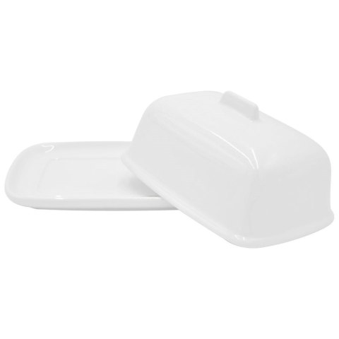 MASELNICZKA PORCELANOWA MASELNICA BIAŁA POJEMNIK NA MASŁO HIT 150436